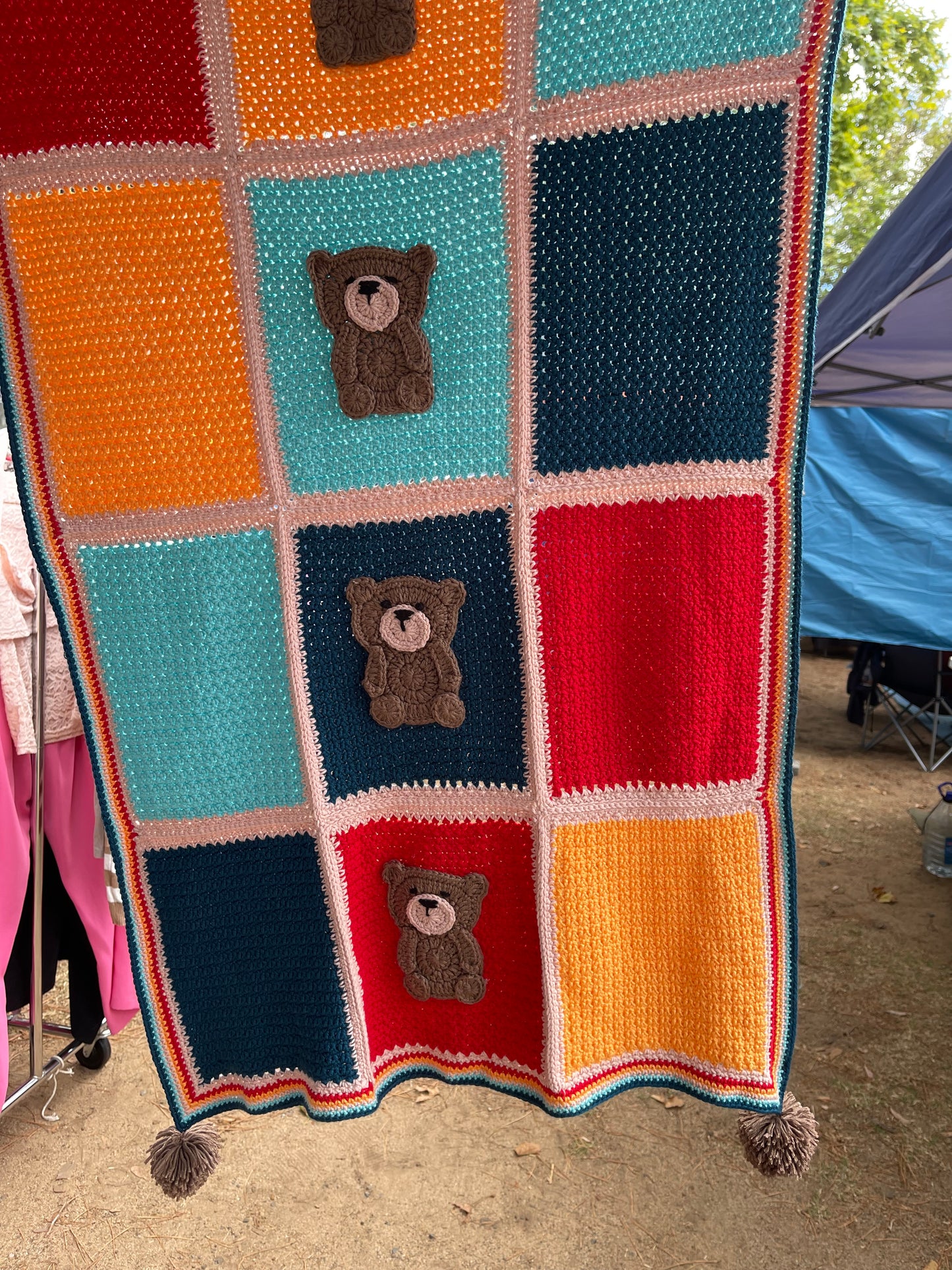 Ready bear baby blanket
