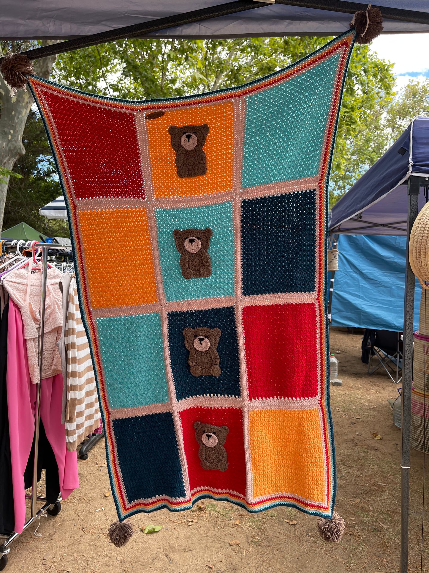 Ready bear baby blanket